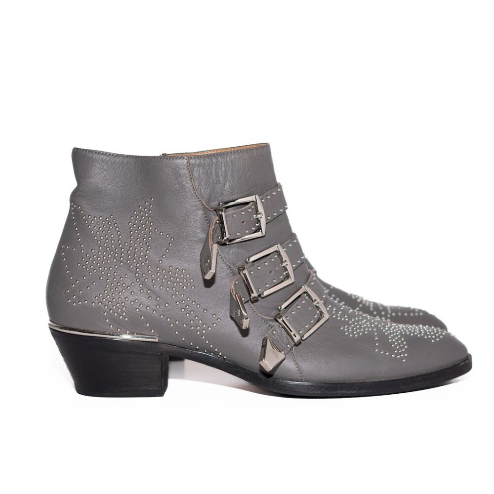 Susanna Studded Leather Ankle Boots